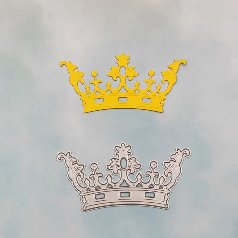 

Carbon Steel Crown Cutting Die Embossing Stencil Template Mold DIY Paper Art Handcraft Scrapbook Bookmark Card Decor
