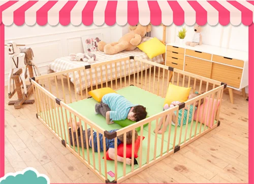 HK free shipping Brand baby playpen game Baby Game Fence Wood solid Crawl Guardrail Safe Hurdles kids guard panel