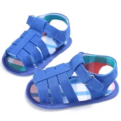 Мальчики Девочки Кожа Босоножки обувь для грудничков Детские Мальчики Девочки малышей кроватки простые слайды 0-18 м