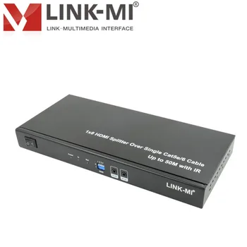 

LINK-MI SPE108 1x8 HDMI Splitter Over Single Cat5e/6 cable 50M transmit with IR Support 3D 1080P DIP switch for EDID setting