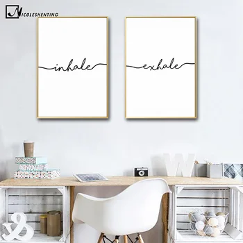 

Black Whtie Funny Quote Minimalist Art Canvas Poster Painting Wall Picture Print Modern Home Decoration Room Decoration