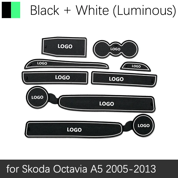 Противоскользящий резиновый подстаканник для Skoda Octavia a5 a7 2 3 Superb B6 B8 2 3 Fabia 2 2012 аксессуары наклейки - Название цвета: White Octavia 05-13