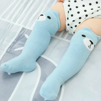 

long Baby Socks Hosiery Age 0-1y Over Knee Cotton Meias cartoon Animal panda meia sokken calcetines sockn cat sock cheap warm