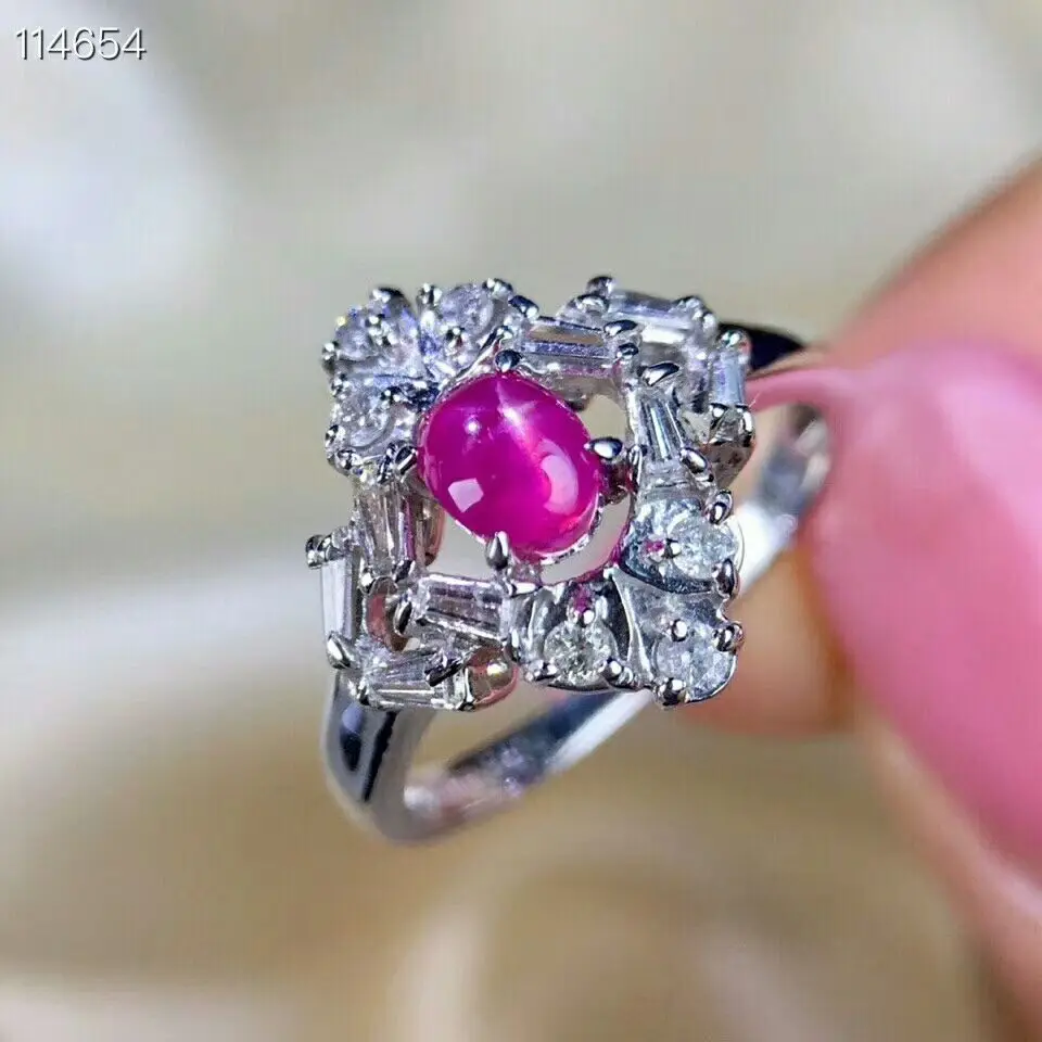 [MeiBaPJ чистое натуральное кольцо с необработанным Рубином, ювелирное модное цветочное кольцо для женщин, настоящее 925 пробы Серебряное ювелирное изделие