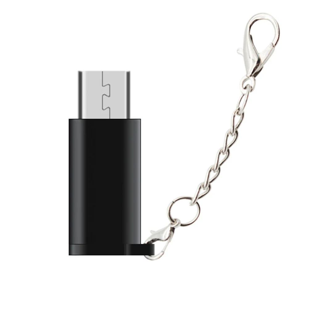 

Charger Cable Connector Converter Type C To Micro Universal Mini Adapter Phone USB Durable With Keychain Transfer For Android