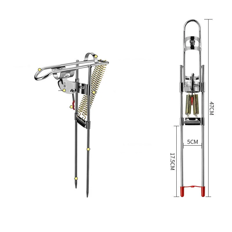 Новые автоматические пружинные удочки из нержавеющей стали с регулируемой чувствительностью, складной кронштейн для рыбалки с сигнализацией укуса
