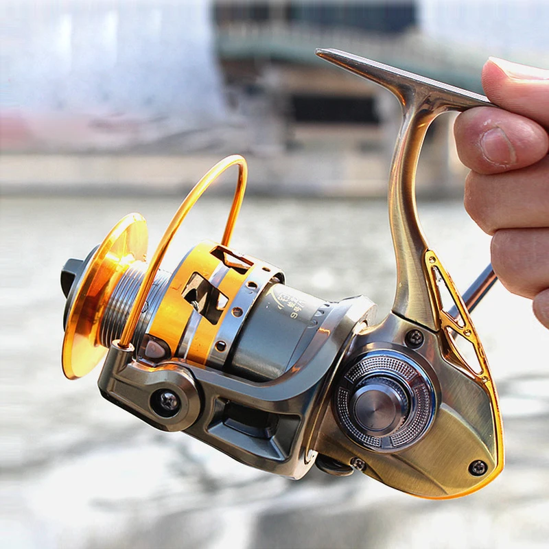 

Boat Fishing Reels JL3000-7000 Series All Metal Spinning Reel 12+1 Ball Bearing Gear Ratio 5.2:1 for Sea Boat Fishing