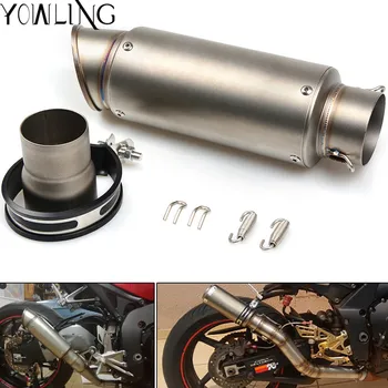 

Motorcycle Exhaust Pipe Scooter Modified 61mm exhaust Muffler pipe For KAWASAKI ER6N Z800 Z900 Z1000 BMW S1000RR s1000r KTM DUKE