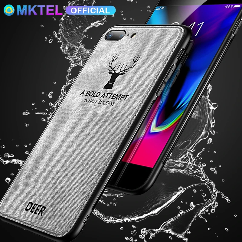 Ткань мягкая чехол для телефона iPhone 6 6S 7 8X7 Plus 8 задняя крышка милый олень ткань Coque