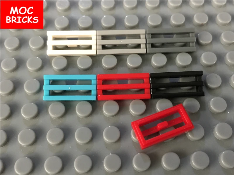 

10pcs/lot MOC Bricks Tile, Modified 1 x 2 Grille with Bottom Groove / Lip fit with 2412b Building Blocks DIY Toys kids gifts