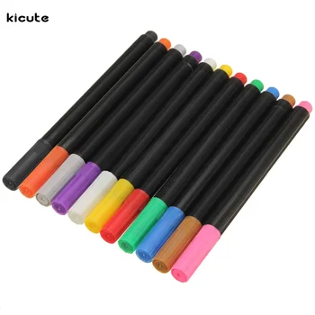 

1PCS Newest Wholesale Price Non Toxic Watercolour Drawing Felt Tip Art Fabric Marker Pens Pastels Permanent