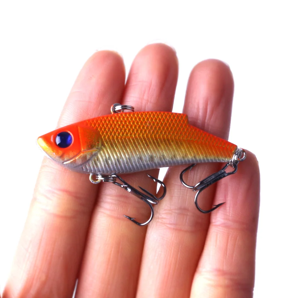 

1Pcs 5.5cm 10g Winter Fishing Lures Plastic VIB Hard Bait Vibration Fishing Tackle Wobbler Lure