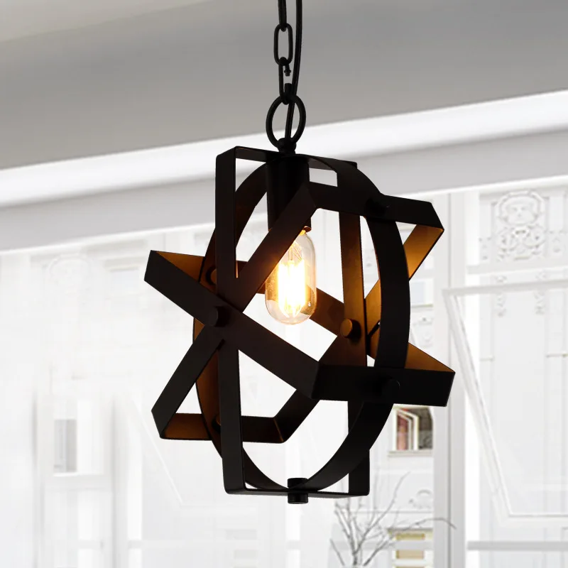 

Loft Retro Industrial Pendant Light American Country Style E27 Birdcage Edison Pendant Lamp Hanging Lamps Cafeshop WPL107