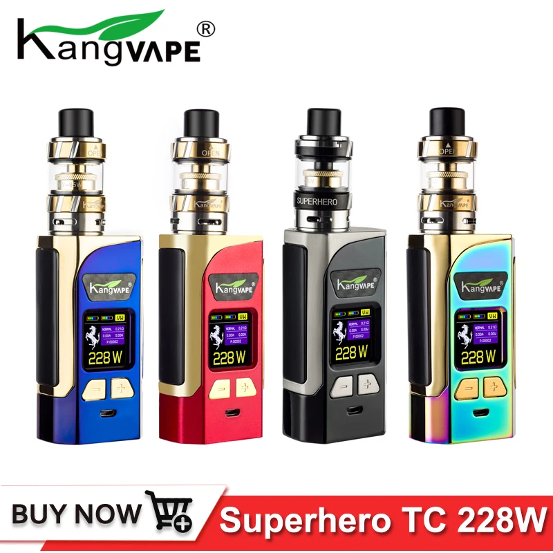 Kangvape супергероя TC 228 Вт Vape Mod пар электронная сигарета TCR Температура режим