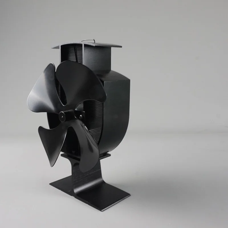 Online Envío Gratis estufa de madera Eco ventilador accionado con calor 4 hojas ventilador de chimenea para una distribución eficiente del calor