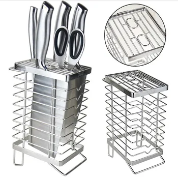 

Knife Block Without Knives. Knife Storage Organizer and Holder