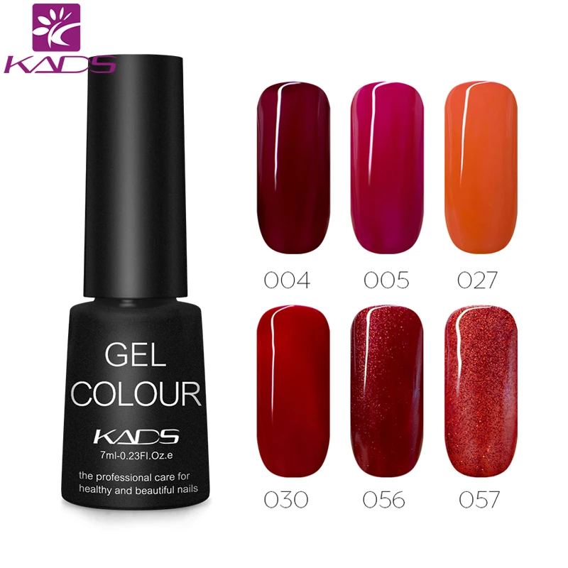 

KADS Nail Gel Polish Charming Red Series Gel Nail UV Led Long Lasting 7ml Gel Nails 10 Colors Lacquers DIY Nail Art Gel Lacquers
