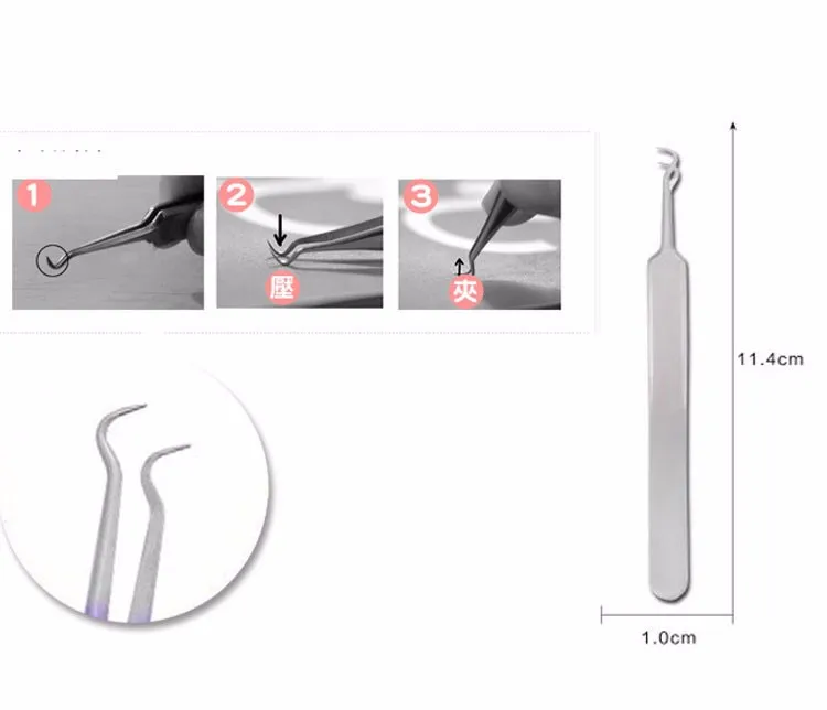 3 шт./упак. игольчатый Пинцет для прыщей угрей прыщи удаление уход за кожей лица Инструменты для черных точек удаление акне