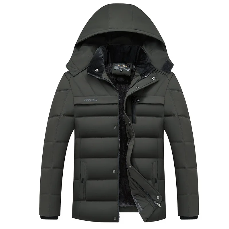 Men's High Quality Thick Hooded Parka Jacket-5