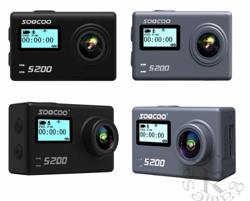 Экшн камера SOOCOO S200 Ultra HD 4K NTK96660 + IMX078 с Wi Fi Gryo Голосовое управление внешний микрофон