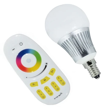 

85V-265V Milight LED Bulb 110V 220V Dimmable E14 Base 2.4G Wireless E14 5W RGB CCT Ampoule Spot Light with RF remote controller