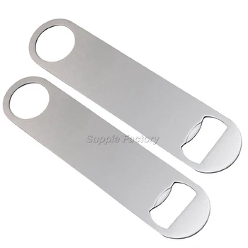 

50pcs/lot Heavy Duty Stainless Steel Flat Bottle Opener DHL shipping
