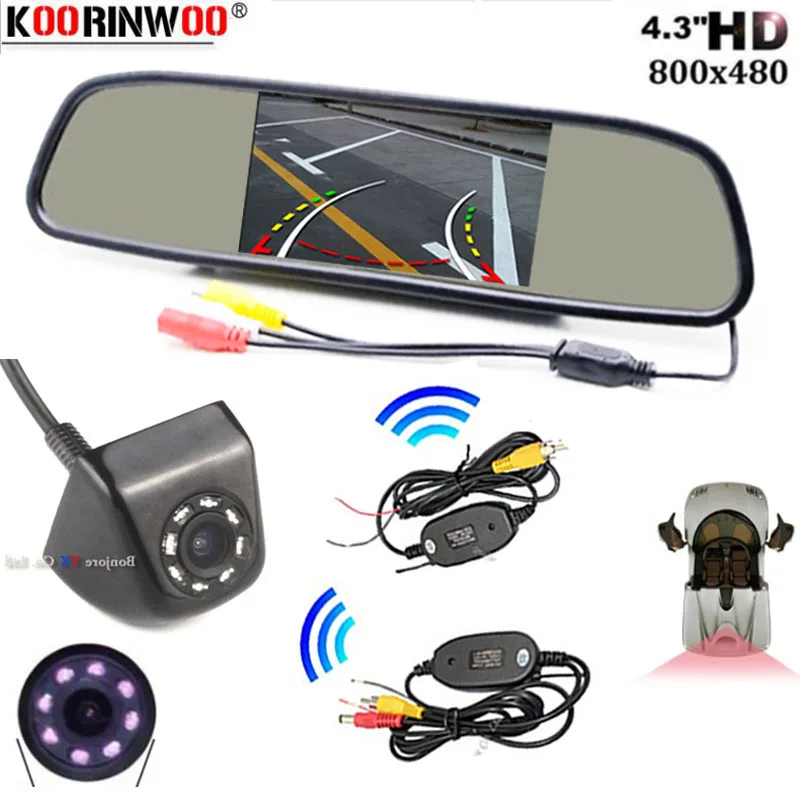 

Koorinwoo HD Assistance Intelligent Dynamic Trajectory Parking Line Rear View Vehicle Reverse Backup Camera For Car Monitor