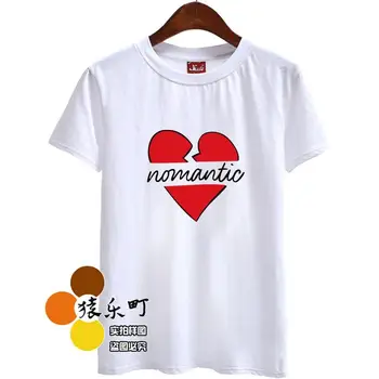 

Summer style got7 mark red velvet wendy cnblue yong hwa same broken heart printing short sleeve t shirt kpop fashion t-shirt