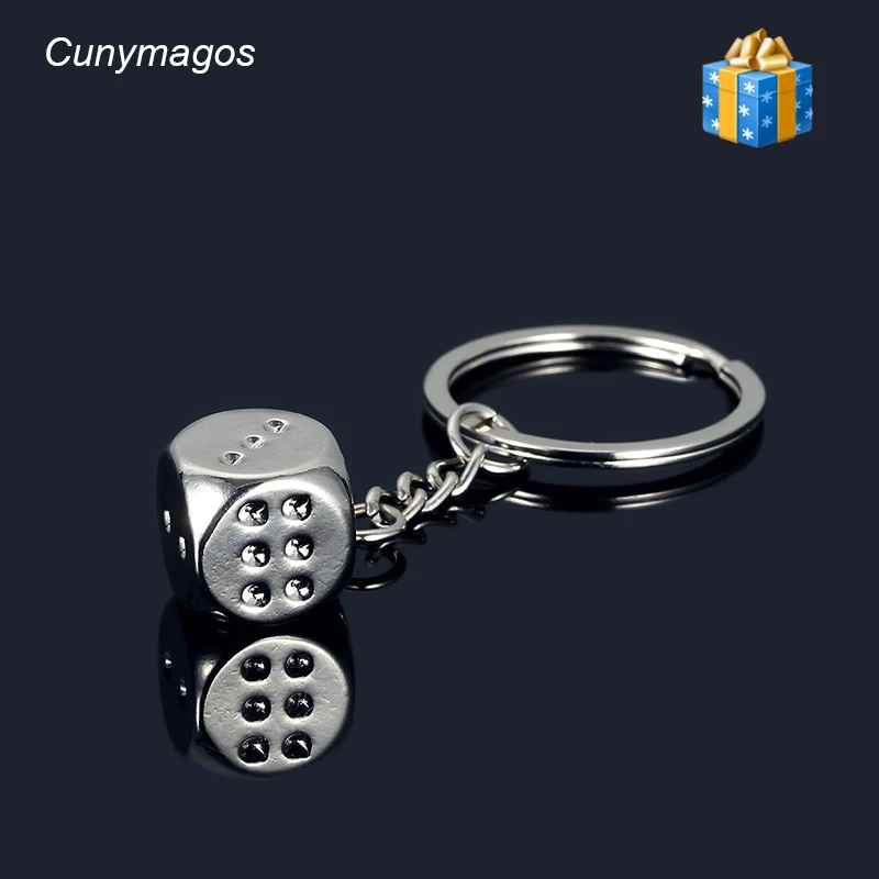 Модный брелок с игральной костью Aquare Металлическая Автомобильная цепочка для