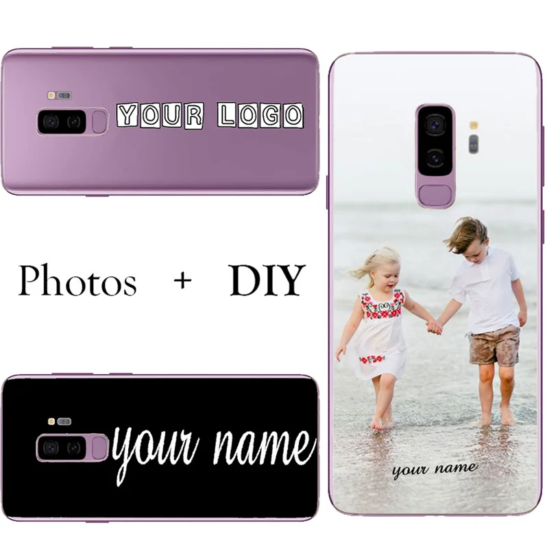 

DIY Photo Soft Clear Name Cover Custom Design Phone Case Printed Coque For Samsung s6 s7edge S8 S9 plus Note 9 8 5 4