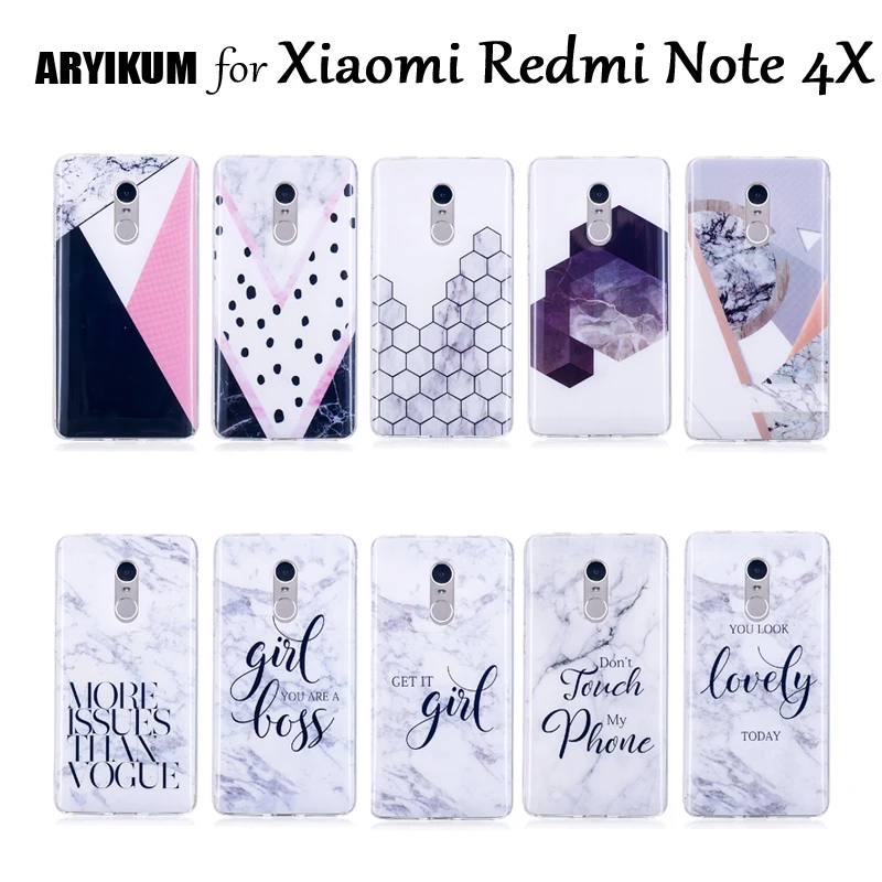 

ARYIKUM For Xiaomi Redmi Note 4X Pro 3gb 32gb 4gb 64gb Note4X Case TPU Silicon Marble Phone Cover For Xiami Xiomi Redmi Note 4 X