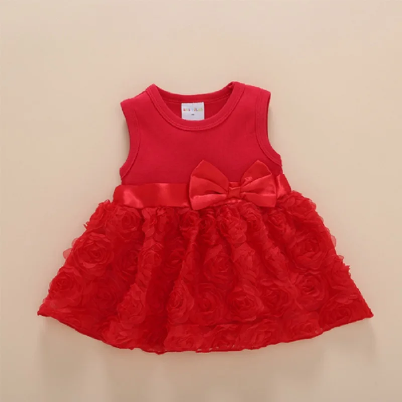 Платье и Одежда для новорожденных девочек, кружевное платье с бантом для первого дня рождения для маленьких девочек, платья для новорожденных девочек 3, 6, 9 месяцев - Цвет: mode 6.4