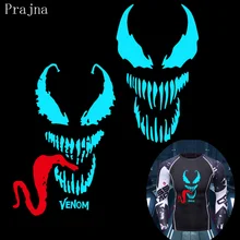 Prajna Hero Venom Mark iron on Transfers для одежды Ткань Горячая виниловая теплопередача нашивки аппликация на футболку светящаяся наклейка