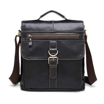 

Brand Cowhide Genuine Leather Men Shoulder Bag Male Casual Tote Handbags men's Crossbody Ipad bags leather Men Messenger Bag
