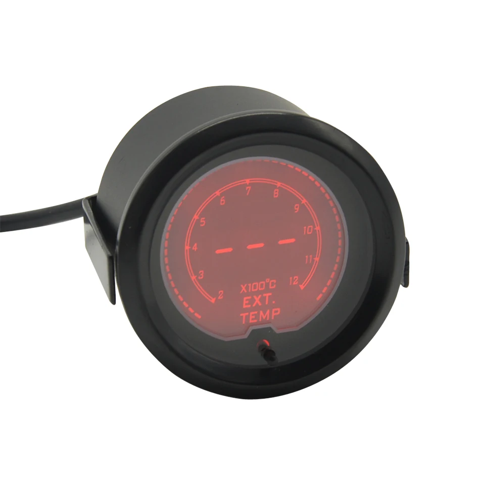 Dragon gauge 52 мм(2 дюйма) автомобильный Ext Temp Gauge lcd 7 цветов подсветка цифровой датчик температуры выхлопных газов EGT с датчиком