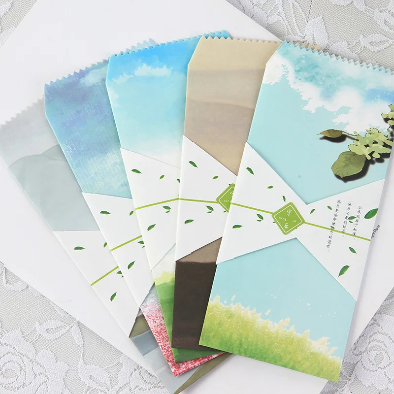 

20 pcs/lot Fresh Scenery Series Paper Envelope Kid Student Gift Envelopes for Letter Party Wedding Invitation Stationery