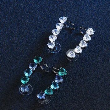 

New Elegant Multi-Color Crystal Earrings for Women Fashion Trend Jewelry