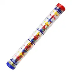 Большая игрушка-погремушка 15,75 дюймов-длинная цветная палочка со звуком радужные зерна внутри