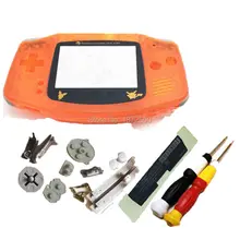 Новая прозрачная оранжевая маленькая картонная линза для замены корпуса, пригодная для nitendogbagameboyadvanceplacement Case w/отвертки