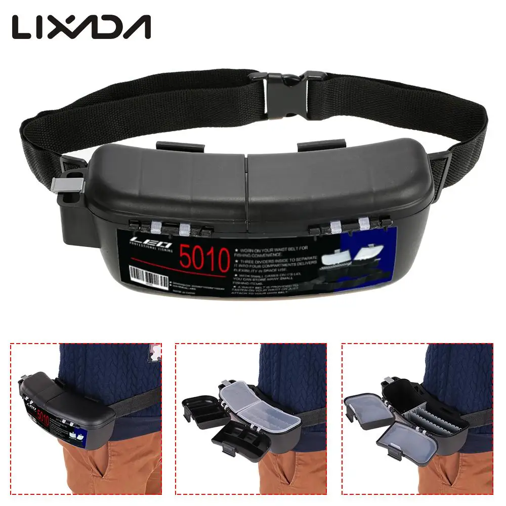 

LEO Multifunctional Fishing Box Portable Fishing Bait Tackle Box Storage Box Waist Carrier Lure Reel Holder Container
