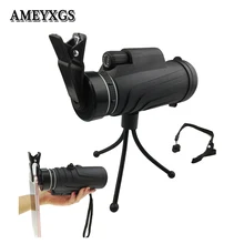 HD 10x52 Монокуляр мощный бинокль зум объектив сотовый телефон оптический водонепроницаемый высокое качество зум отличный ручной телескоп