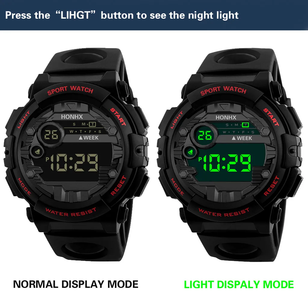 2022 Men Digital Led Watch Date Sport Men Outdoor Electronic Watch Men Women Digital Wristwatches Montre Homme Relogio Masculino