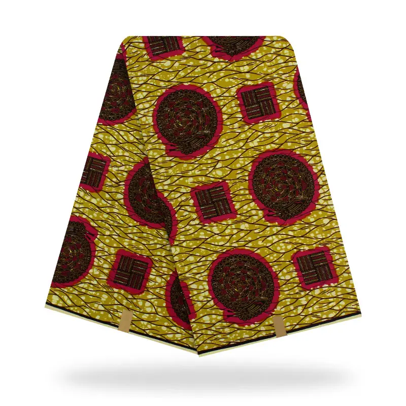 Новая хлопковая африканская одежда высокого качества хлопчатобумажная африканская Ткань 6 ярдов свадьбы H180729