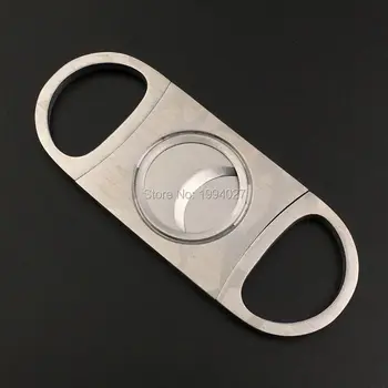 

High quality 56Ring stainless steel cigar scissors portable metal cigar cutter double blade smoking accessories pocket tool