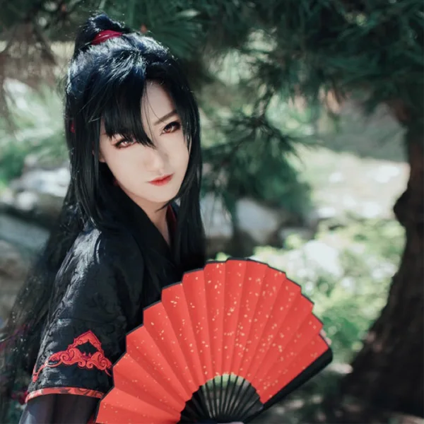 Парик для косплея Wei Wuxian из синтетических волос стилизованный в стиле Grandmaster of