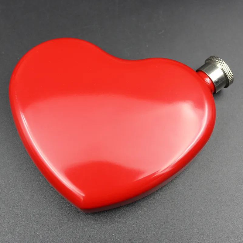

4.4 oz Red Attractive Portable Stainless Steel Hip Flask Whiskey Wine Pot Out Door Drinkware for Man and Lady