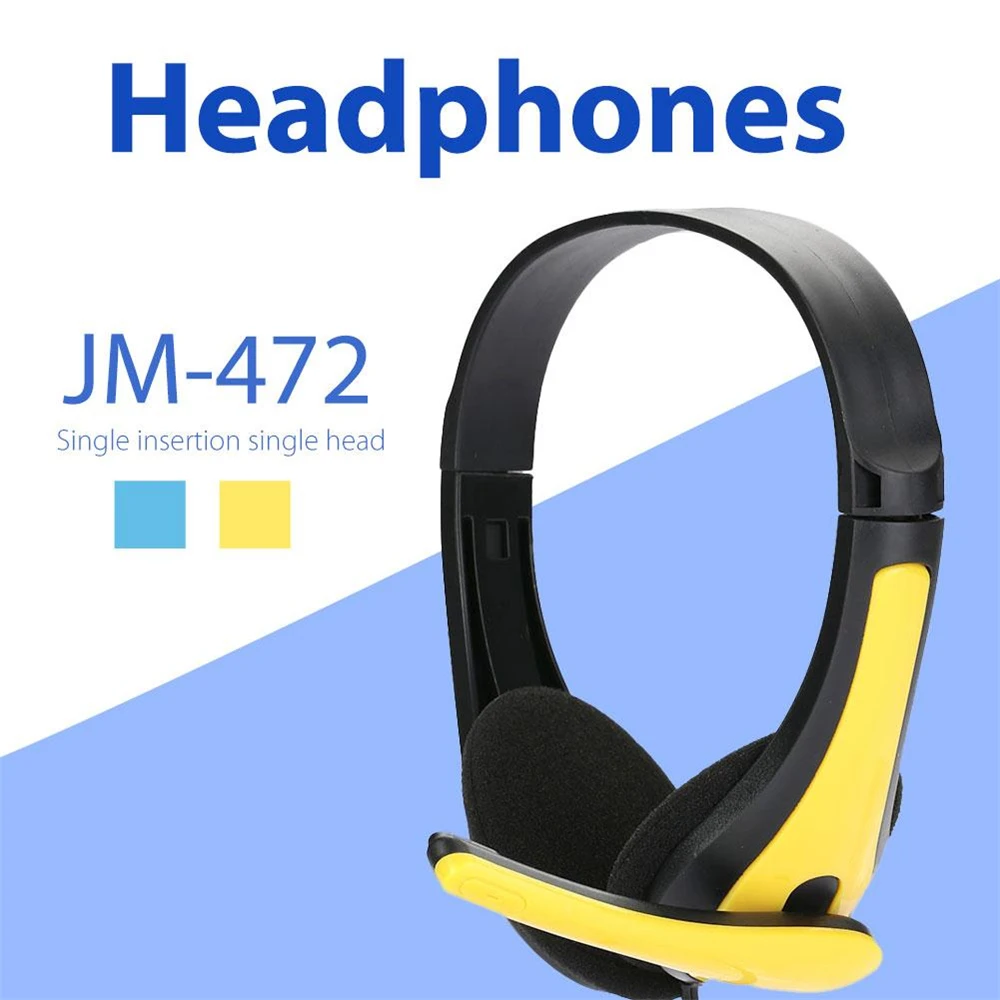 

Amzdeal 3.5mm Wired Stereo Over Ear Headset HIFI Music Headphone with Mic Microphone Smart Phone Headband Earphone Children Gift