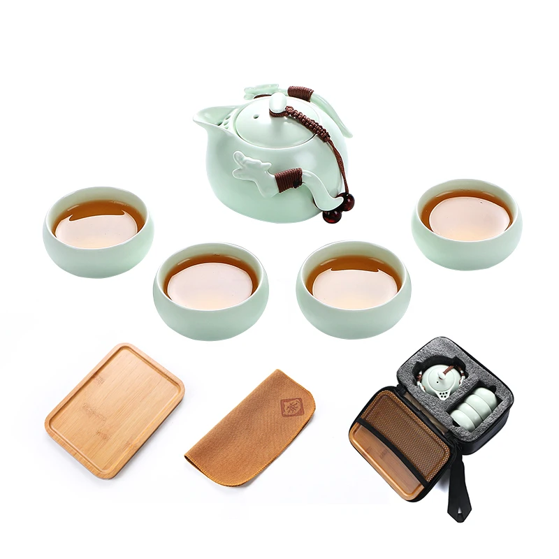 TANGPIN ceramic teapot gaiwan teacup porcelain portable travel tea set drinkware TANGPIN ceramic teapot gaiwan teacup porcelain portable travel tea set drinkware