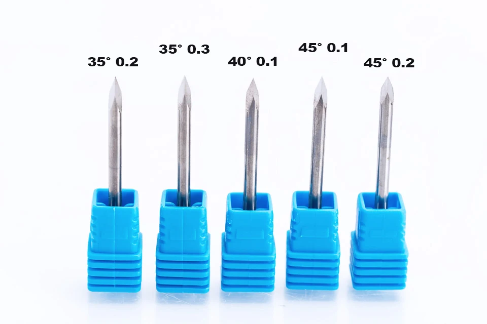 HUHAO, 1 шт., 3,175 мм, 3 кромки, карбидные пипамидные биты 3A, высокое качество, гравировальные биты с ЧПУ, фрезерный станок, 3-гранные инструменты для резьбы по камню