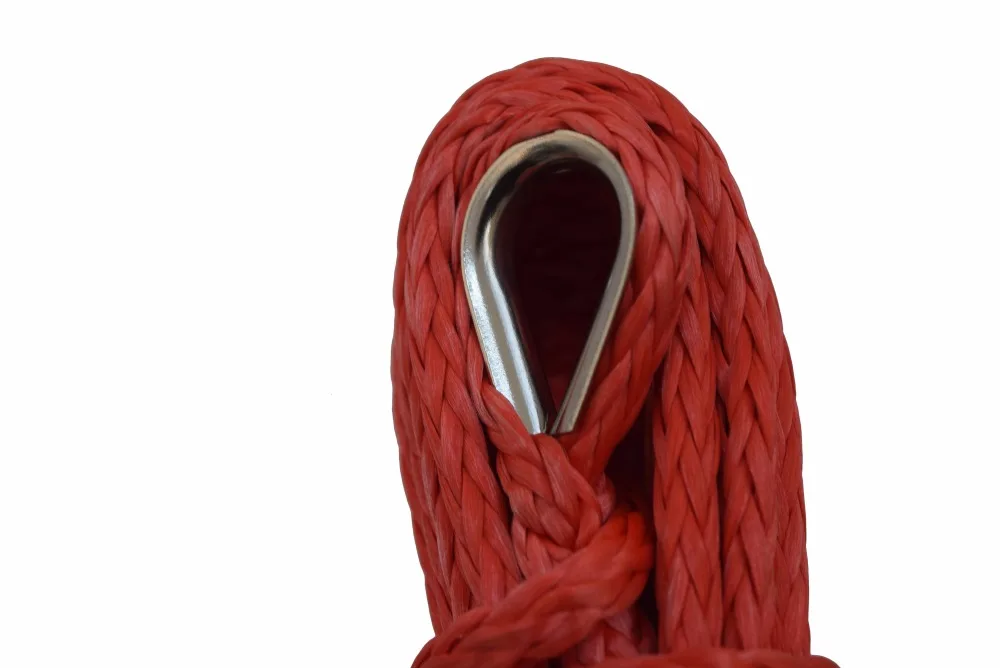 6 ملليمتر * 30 متر الأخضر المتشابكة الاصطناعية حبل رفع ، ونش خط 4 ويلر ونش ، amsteel حبل ل الطرق الوعرة